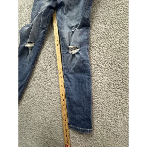 Rewash Brand Skinny Jeans Womens Jr 11/30 Blue High Rise Real Curve Distressed - Picture 6 of 10